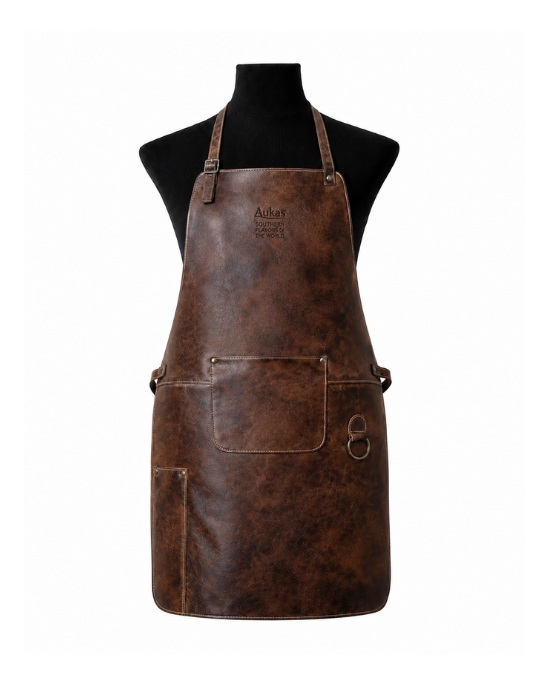 Pechera de Cuero Castaño Parrillero
